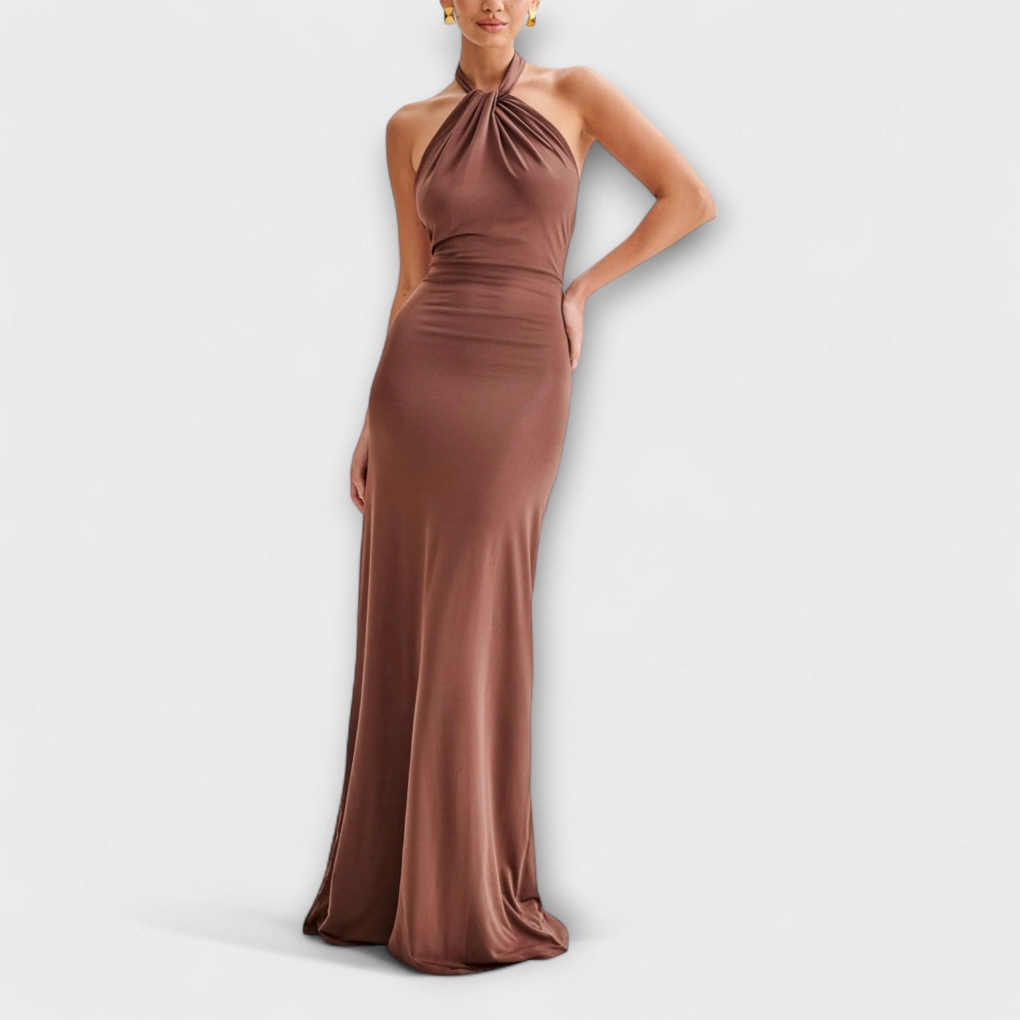 Lagoon - Chic Slinky Halter Maxi Dress for Any Occasion