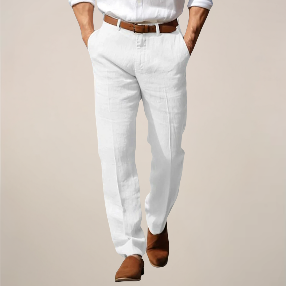 Men’s Straight-Leg Trousers - Ideal for Summer Events