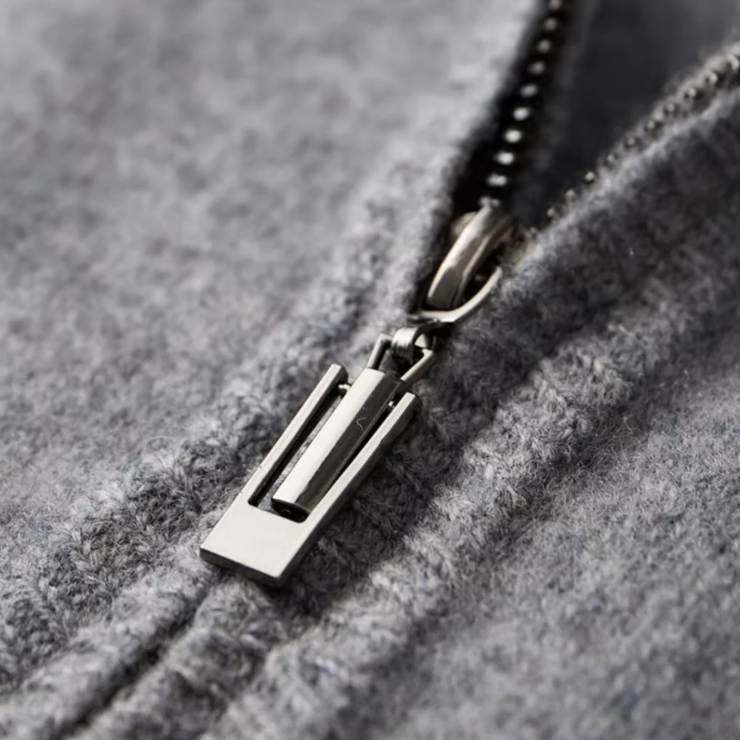 Men’s Cozy Zip-Up Sweater and Drawstring Pants for Relaxed Wear