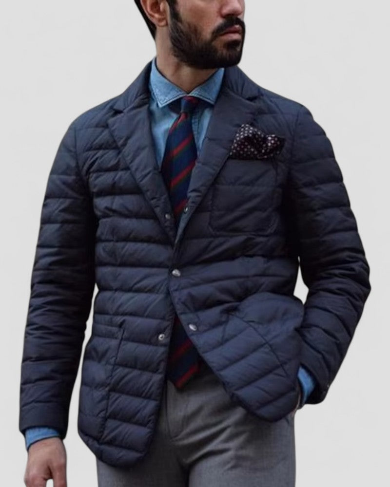 Men's Quilted Padded Jacket for Stylish Events