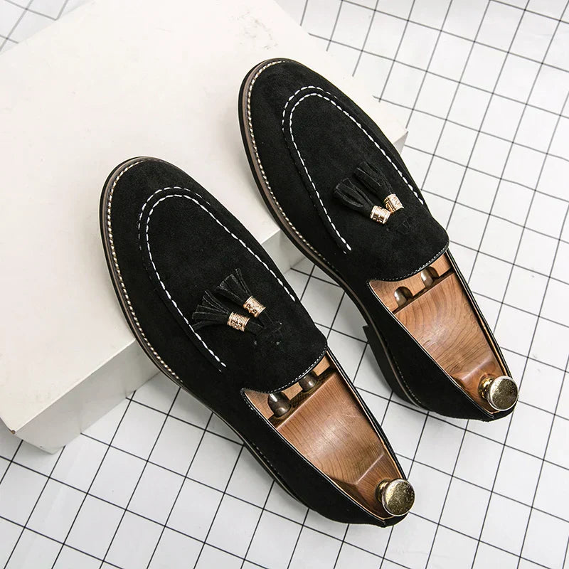 Men's Suede Tassel Moccasins for Smart Events