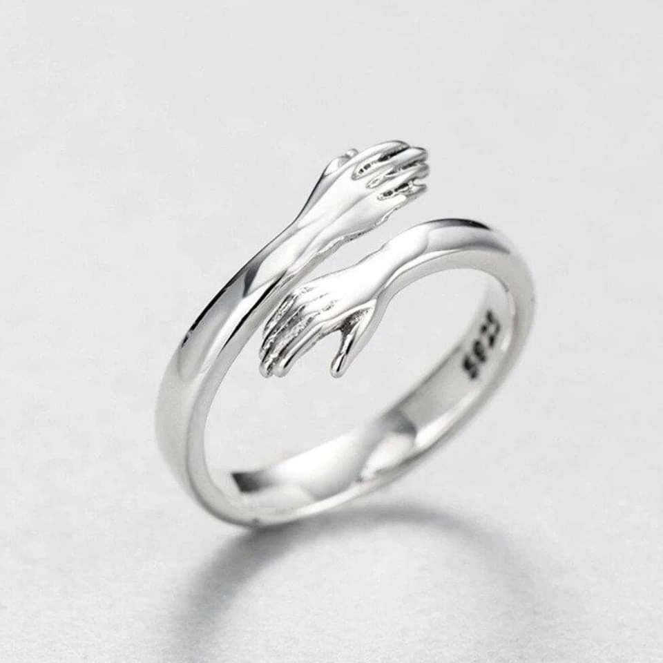 Flexible Silver Embrace Ring