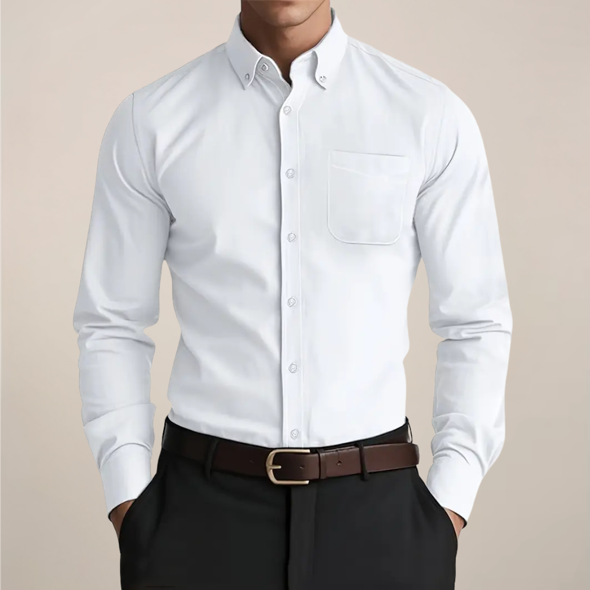 Men’s Long Sleeve Shirt - Classic Button-Up for Any Occasion