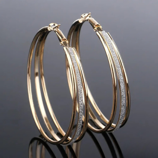 Vintage-Inspired Golden Hoop Earrings