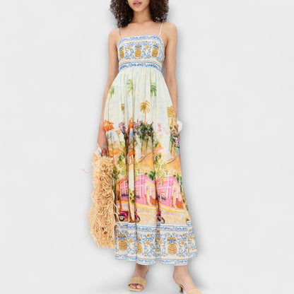 Aracati Multicolor Maxi Dress for Summer Events