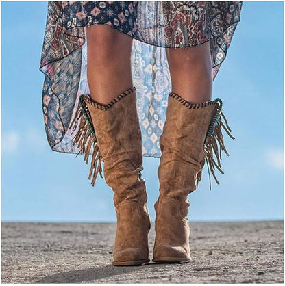 Janice - Stylish Western Knee-High Boots for Every Occasion