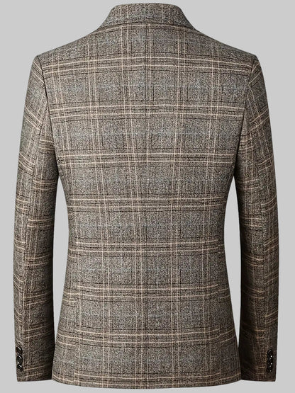 Men's Checked Blazer Jacket - Heritage Style for Business and Smart Events