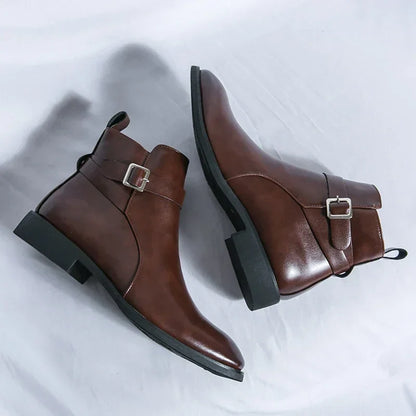 Men’s Classic Chelsea Boots with Side Zipper – Stylish Footwear for Any Occasion