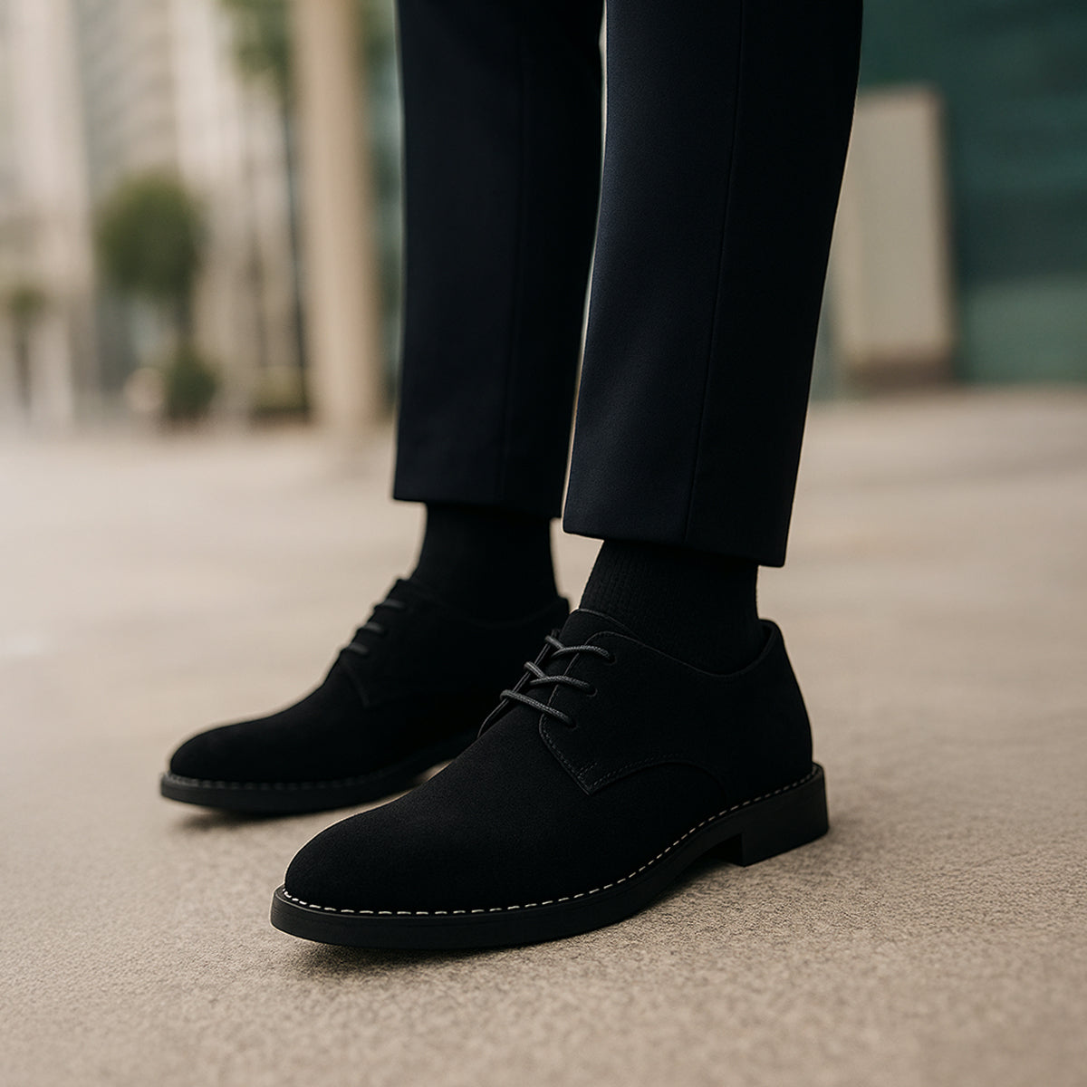 Men’s Suede Lace-Up Dress Shoes for Weddings and Formal Events