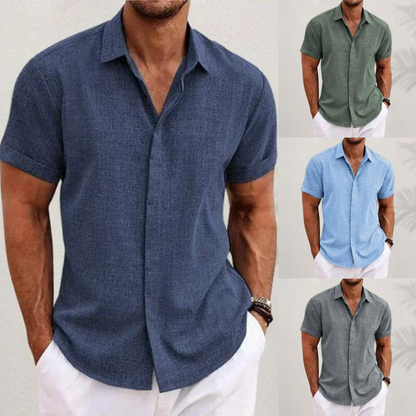 Men's Classic Short Sleeve Summer Shirt - Ideal for Warm Weather Wear