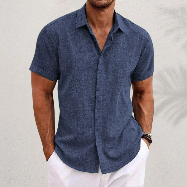 Men's Classic Short Sleeve Summer Shirt - Ideal for Warm Weather Wear