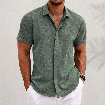 Men's Classic Short Sleeve Summer Shirt - Ideal for Warm Weather Wear