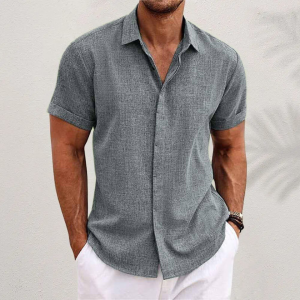 Men's Classic Short Sleeve Summer Shirt - Ideal for Warm Weather Wear