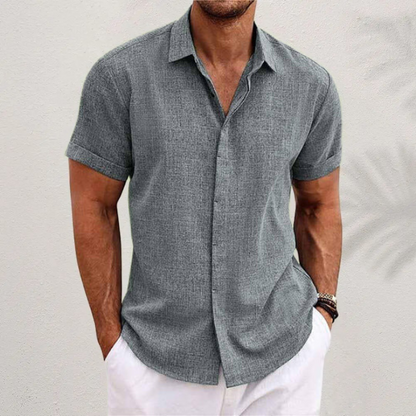 Men's Classic Short Sleeve Summer Shirt - Ideal for Warm Weather Wear