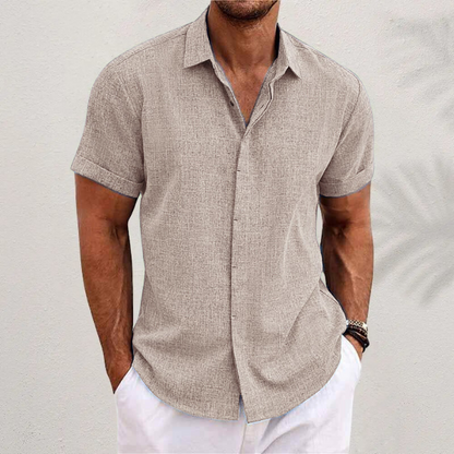 Men's Classic Short Sleeve Summer Shirt - Ideal for Warm Weather Wear