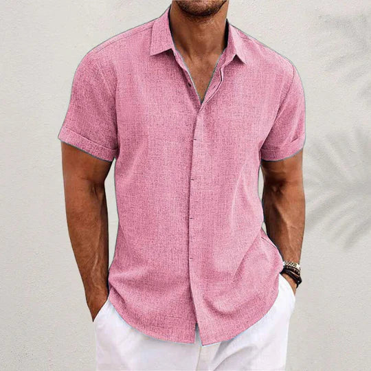 Men's Classic Short Sleeve Summer Shirt - Ideal for Warm Weather Wear