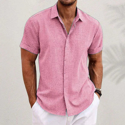 Men's Classic Short Sleeve Summer Shirt - Ideal for Warm Weather Wear