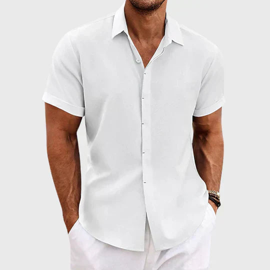 Men's Classic Short Sleeve Summer Shirt - Ideal for Warm Weather Wear