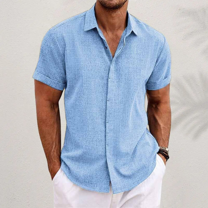 Men's Classic Short Sleeve Summer Shirt - Ideal for Warm Weather Wear
