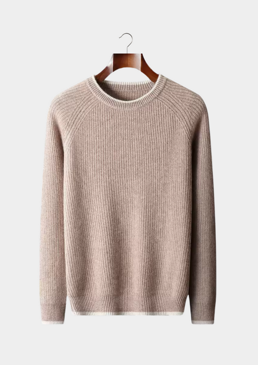 Men's Knitted Crew Neck Sweater for Year-Round Style