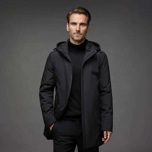 Men’s Hooded Winter Jacket - Stylish Insulated Outerwear