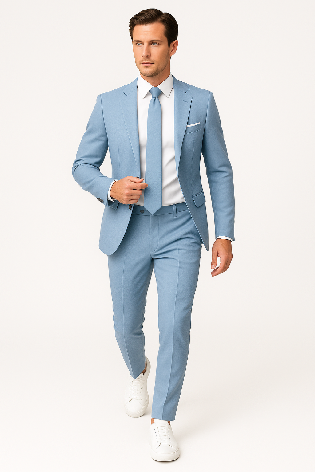 Men's Slim Fit Summer Suit - Stylish Two-Piece Set