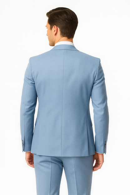 Men's Slim Fit Summer Suit - Stylish Two-Piece Set