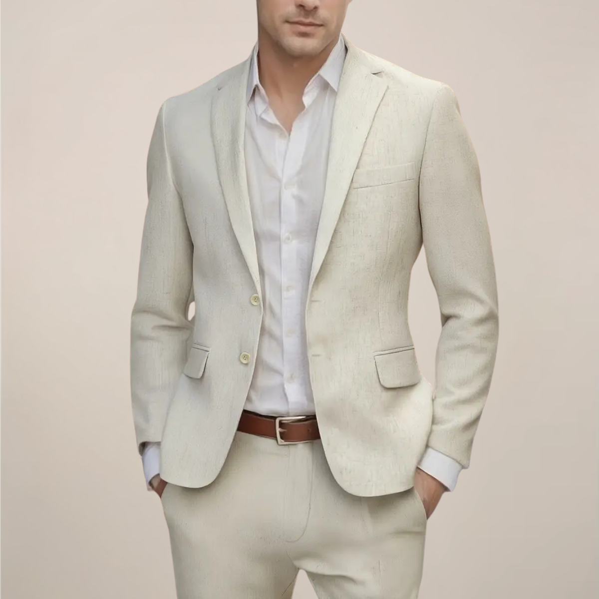 Men's Linen Suit – Stylish Two-Piece Summer Attire