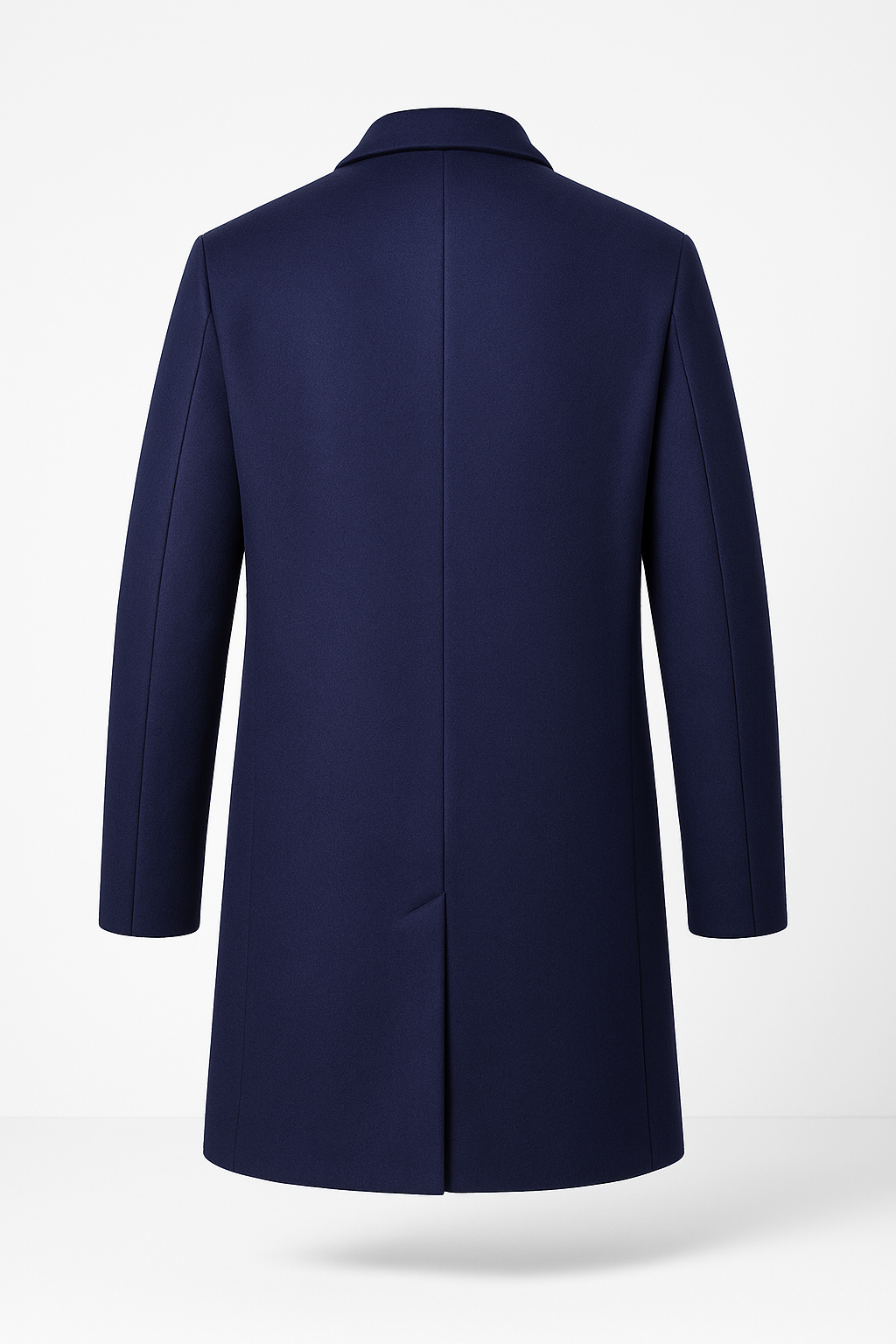 Men's Classic Long Overcoat - Stylish Notch Lapel Design