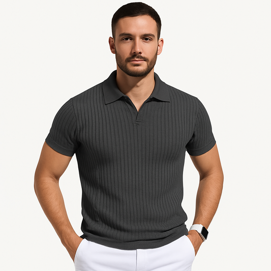 Men’s Muscle Fit Polo Shirt – Athletic Fabric for Smart Casual Wear