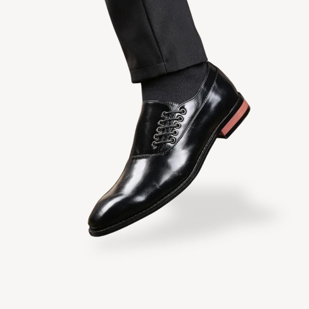 Men's Oxford Dress Shoes - Stylish Pointed Toe Lace-Up for Formal Events