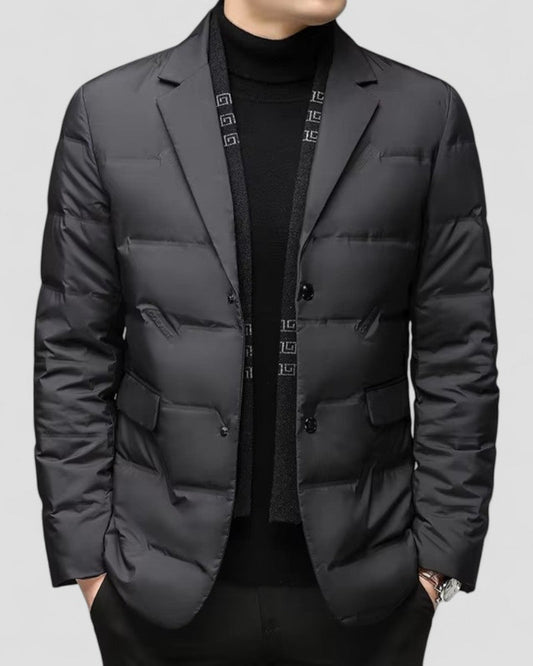 Men's Quilted Padded Jacket for Stylish Winter Wear