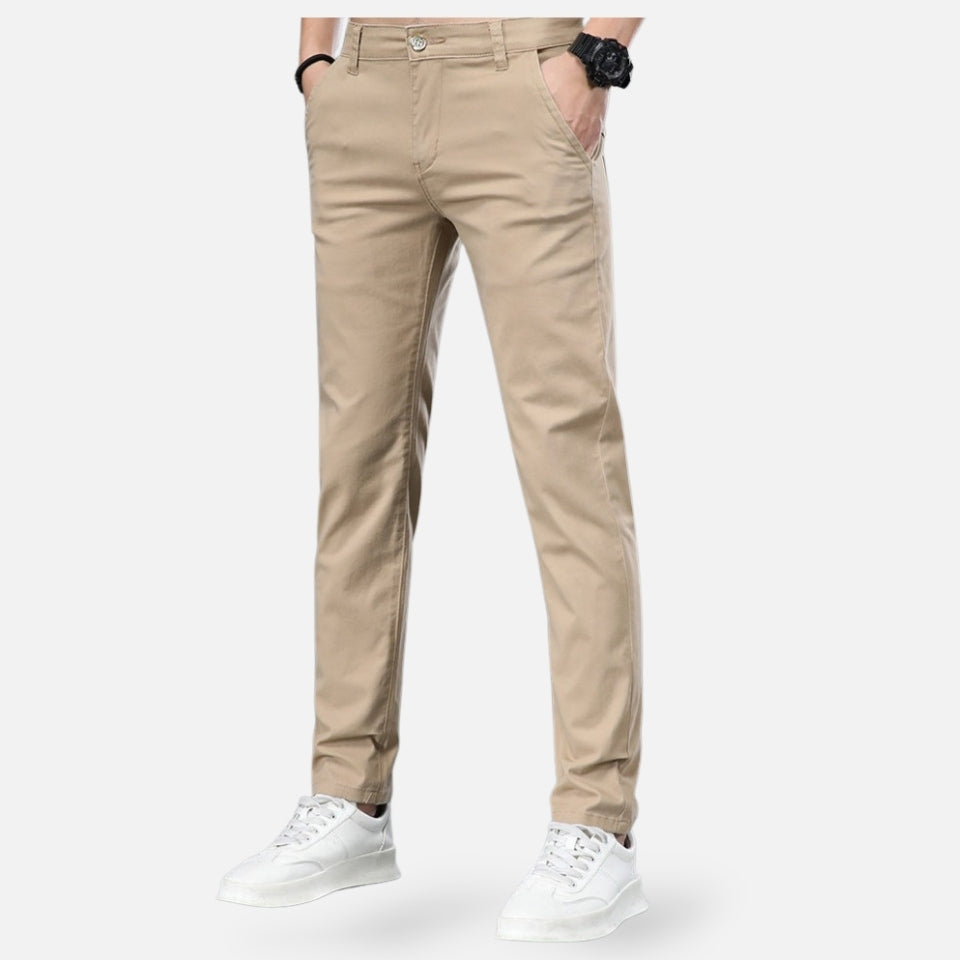 Men's Slim Fit Dress Trousers for Office and Events