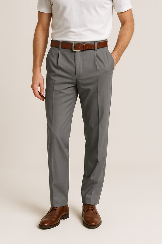 Men’s Slim Fit Tapered Office Trousers – Stylish Business Wear
