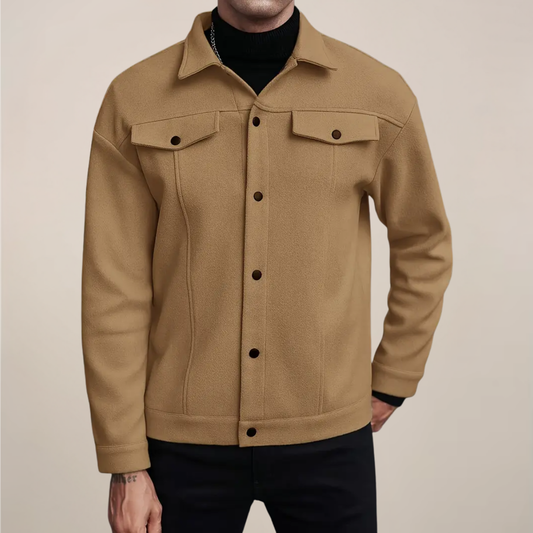 Men's Stylish Button-Up Jacket for Fall & Winter Wear
