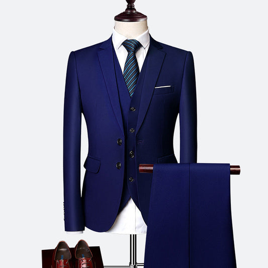 Men's Three-Piece Suit - Classic Formal Wear for Weddings and Events
