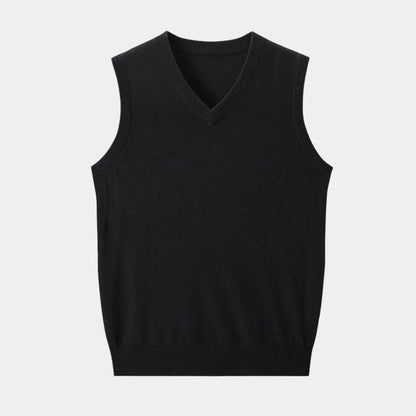 Men's V-Neck Knit Vest – Ideal for Stylish Layering