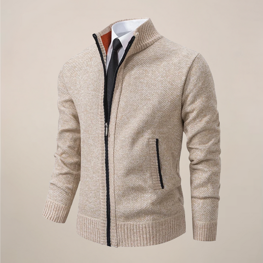 Men’s Knit Zip-Up Cardigan for Stylish Occasions