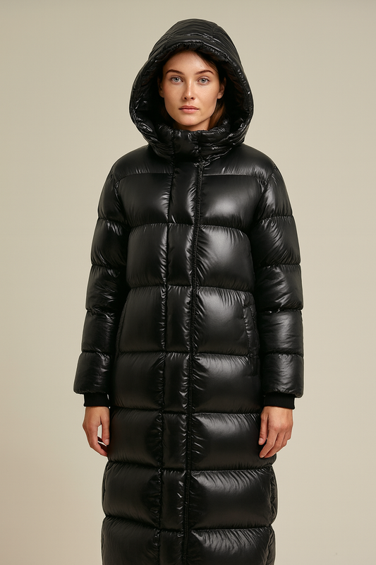 Maxi Quilted Hooded Winter Jacket for Women