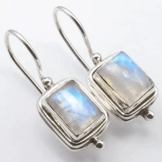 Lustre - Square Moonstone Studs