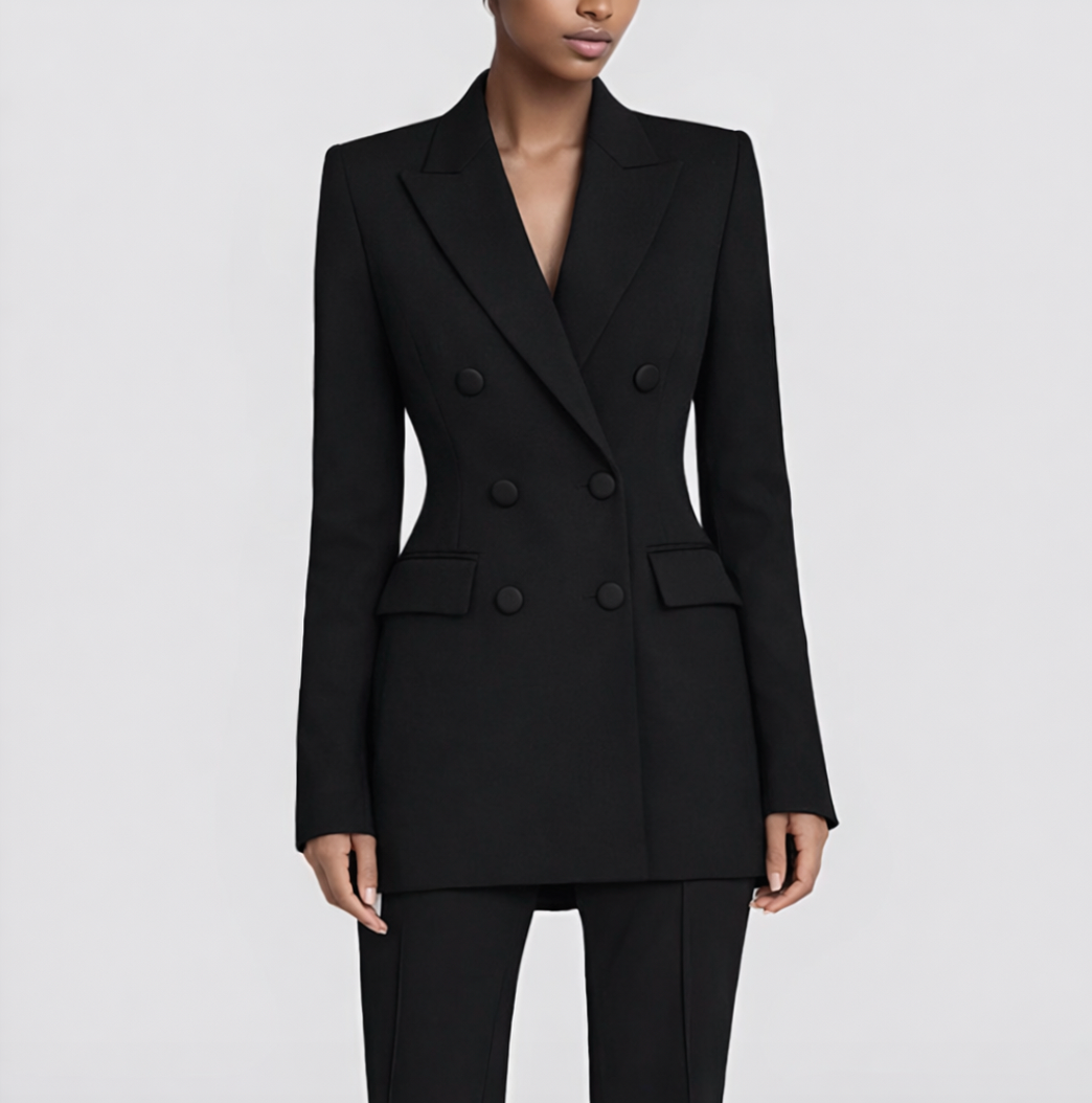 Chic Satin Lapel Blazer Dress for Work & Evening Wear